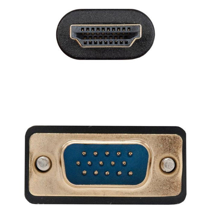 Nanocable Conversor VGA Macho a HDMI Macho 1.8m Negro Nanocable Conversor VGA Macho a HDMI Macho 1.8m Negro